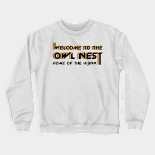 Welcome to The Owl Nest Retro Rainbow Crewneck Sweatshirt